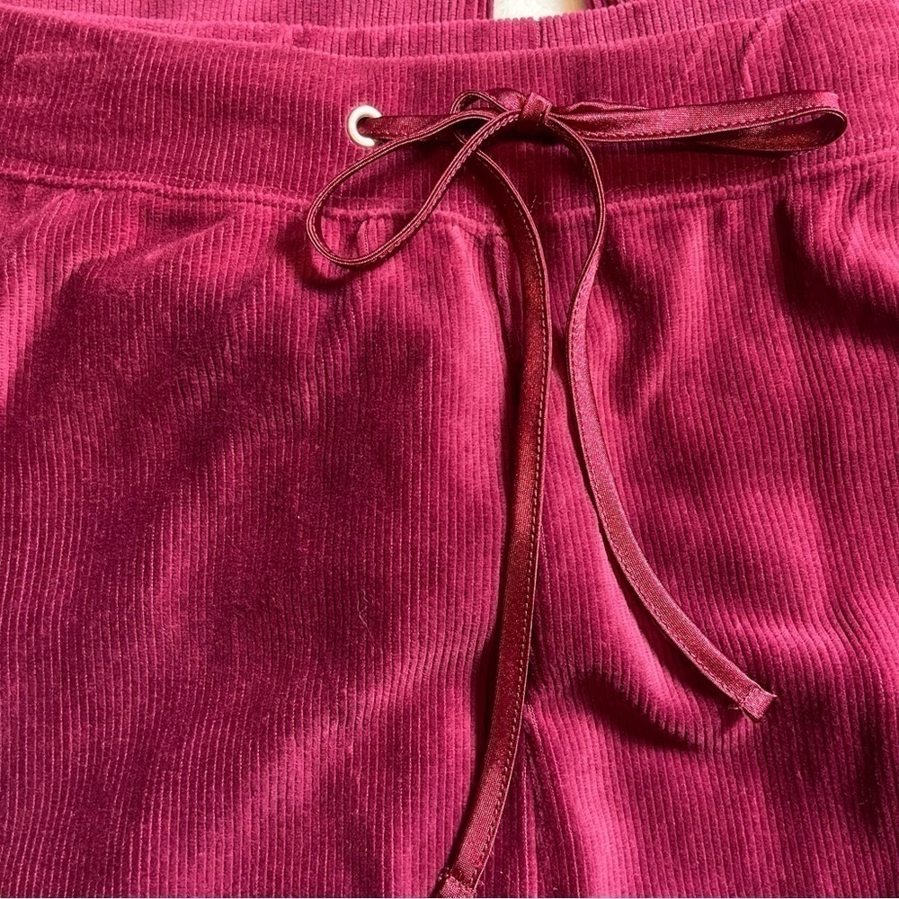 KAREN Scott Sport Wineberry Ribbed Pants Loungewear Pants Size XL/18 - Picture 3 of 6